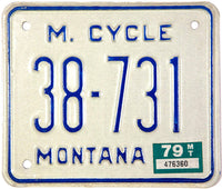 1979 Montana Motorcycle License Plate
