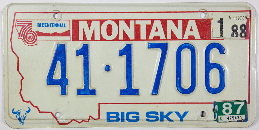 1988 Montana License Plates