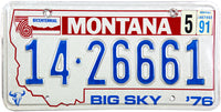 1991 Montana License Plate