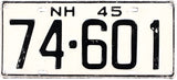 1945 New Hampshire License Plate