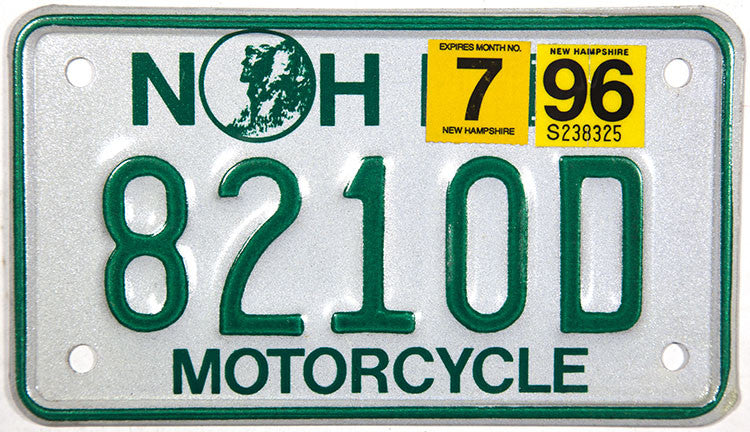 1996 New Hampshire Motorcycle License Plates
