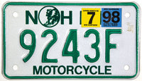 1998 New Hampshire Motorcycle License Plate
