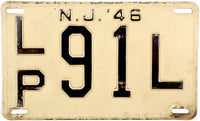 1946 New Jersey License Plate