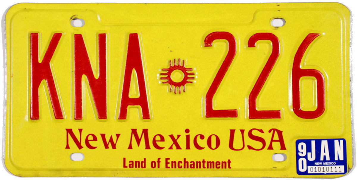 1990 New Mexico License Plate