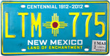 2012 New Mexico License Plate