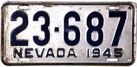 1945 Nevada License Plate