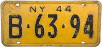1944 New York License Plate