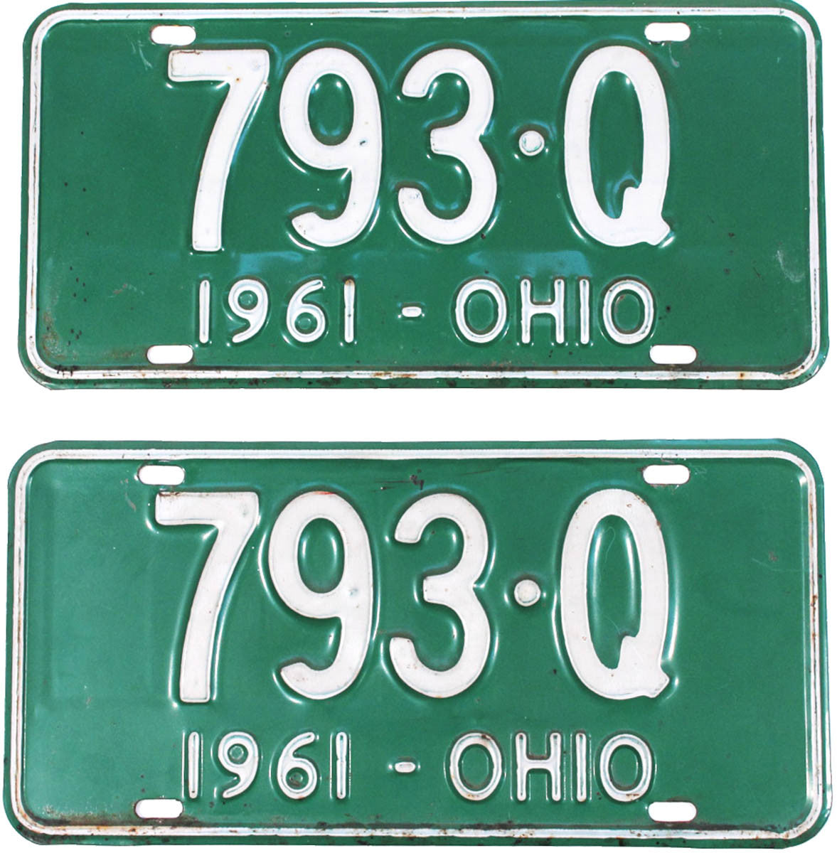 1961 Ohio License Plates Brandywine General Store