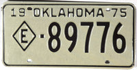 1975 Oklahoma Exempt License Plate