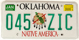 2005 Oklahoma Native America Indian License Plate