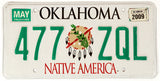 2009 Oklahoma License Plate