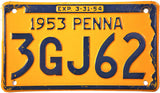 1953 Pennsylvania License Plate