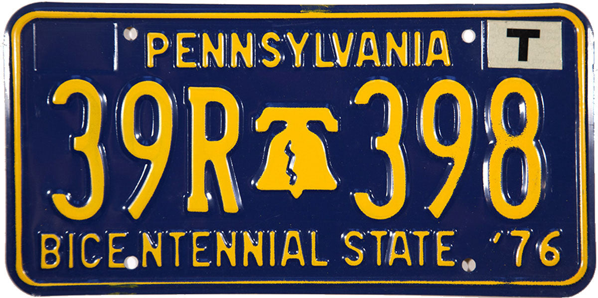 1976 Pennsylvania License Plate
