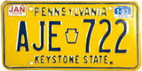 1983 Pennsylvania License Plate
