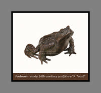 An archival premium quality poster of 16th century sculpture of a toad by Paduan for sale by Brandywine General Store