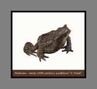 Poster of 16th century sculpture of a toad by Paduan