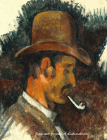 An archival Quality Print of Man with Pipe painted by Paul Cezanne in 1896
