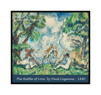 An archival Quality Poster of The Battle of Love painted by Paul Cezanne in 1880 