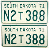 1971 South Dakota Truck License Plates