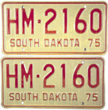 1975 South Dakota Highway Maintenance License Plates