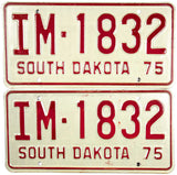 1975 South Dakota Implement License Plates