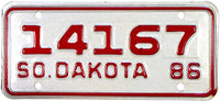 1986 South Dakota Motorcycle License Plates