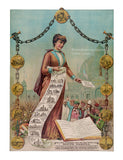 A premium quality art print of South Dakota - Free Lands 1890 broadside poster