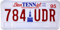 1995 Tennessee Bicentennial License Plate