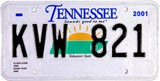 2001 Tennessee License Plate Near Mint