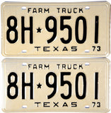 1973 Texas Farm Truck License Plates