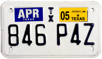 2005 Texas Motorcycle License Plate