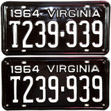 1964 Virginia Truck License Plates