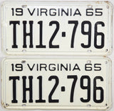 1965 Virginia Truck License Plates