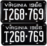 1966 Virginia Truck License Plates