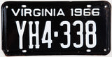 1966 Virginia Trailer for Hire License Plate