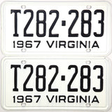 1967 Virginia Truck License Plates Excellent condition