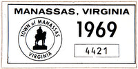 1969 Town of Manassas Sticker