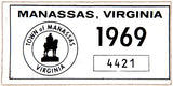1969 Town of Manassas Sticker