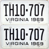 1969 Virginia Truck License Plates