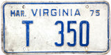1975 Virginia Truck License Plates T-350