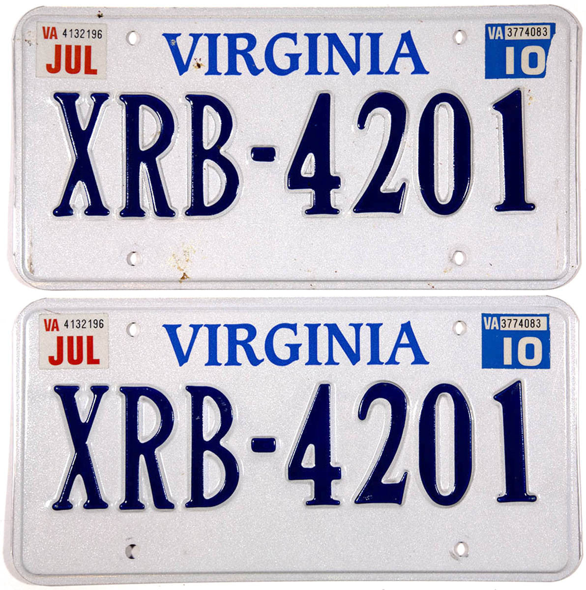 2010 Virginia License Plates