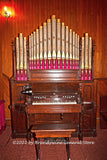 A premium art print of Vocalion Pipe Organ in 1904 Presbyterian Church with light fastened so organist could see the music