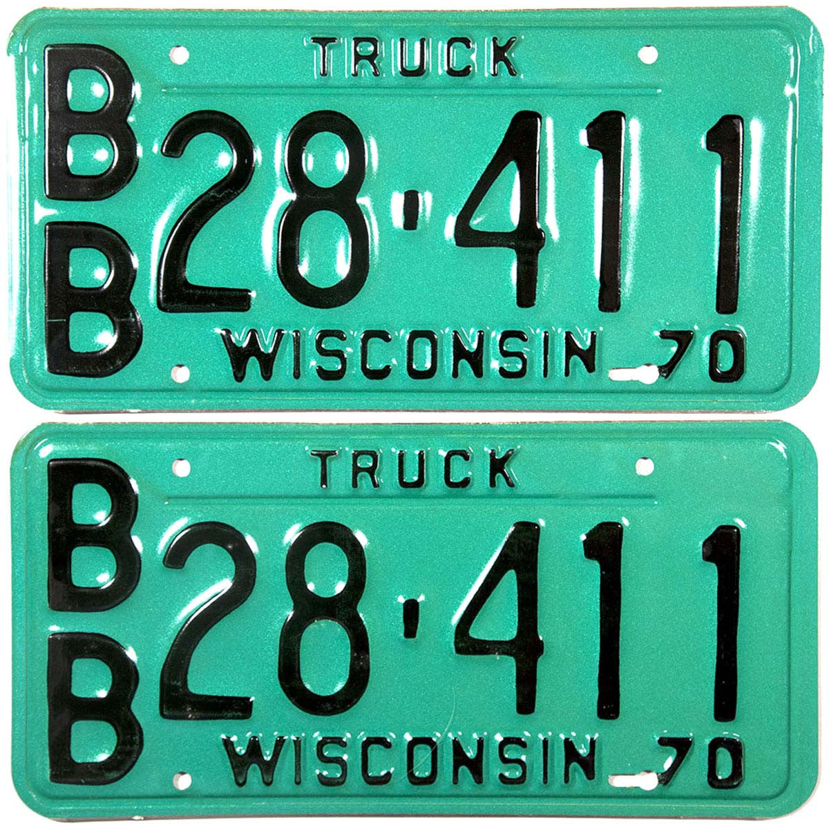 1970 Wisconsin Truck License Plates