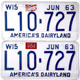 1964 Wisconsin License Plates