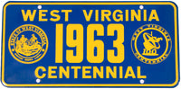 1963 West Virginia Booster Plate