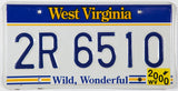 2000 West Virginia passenger car license plate