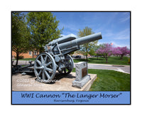 An archival poster style print of WWI Cannon the 