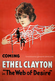 An archival print of the Web of Desire theater poster starring Ethel Clayton