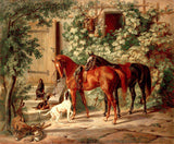 art print of Horses at the Porch painting by Adam Albrecht