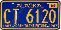 1966 Alaska Trailer License Plate